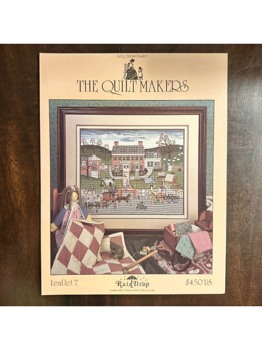 The Quilt Makers Cross-Stitch Pattern Booklet Betty Frass Danner RainDrop Leafle